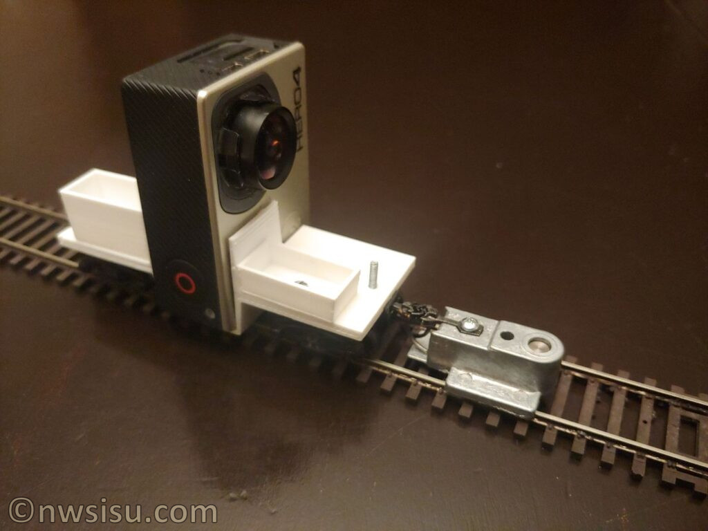 HO model railroad Camera-car, with GoPro camera