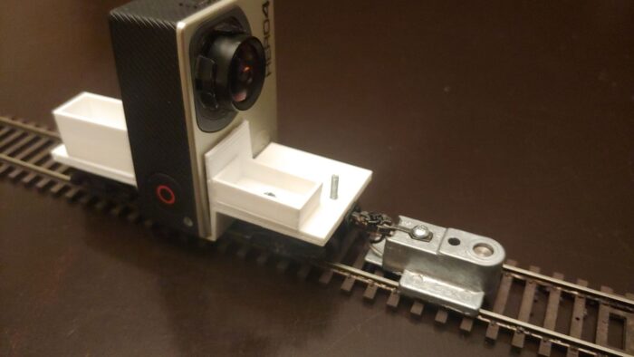 HO model railroad Camera-car, with GoPro camera